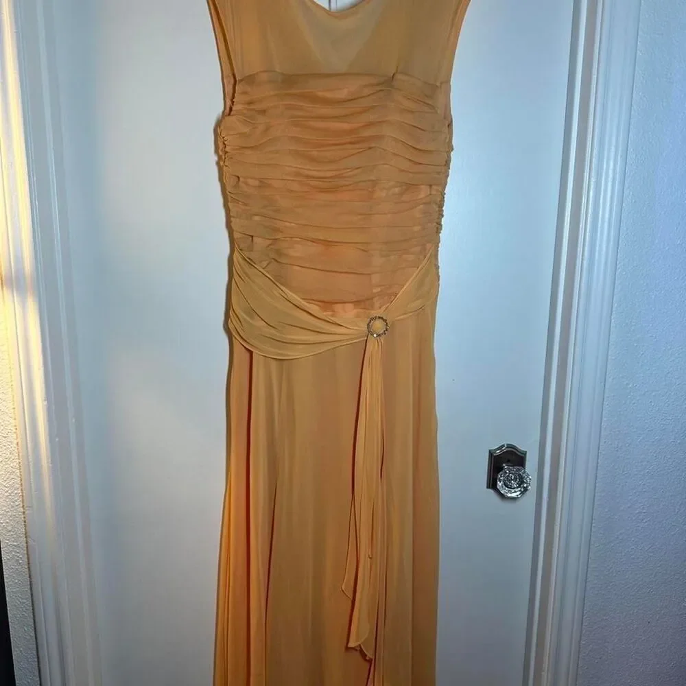 Unbranded Women's Orange and Yellow Dress